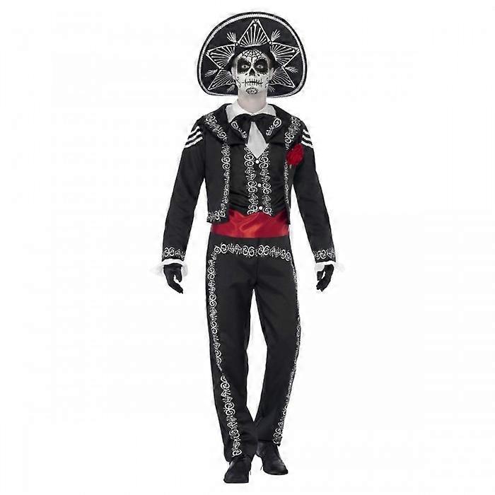 Smiffys Mens Deluxe Senor Bones Day Of The Dead Costume Set