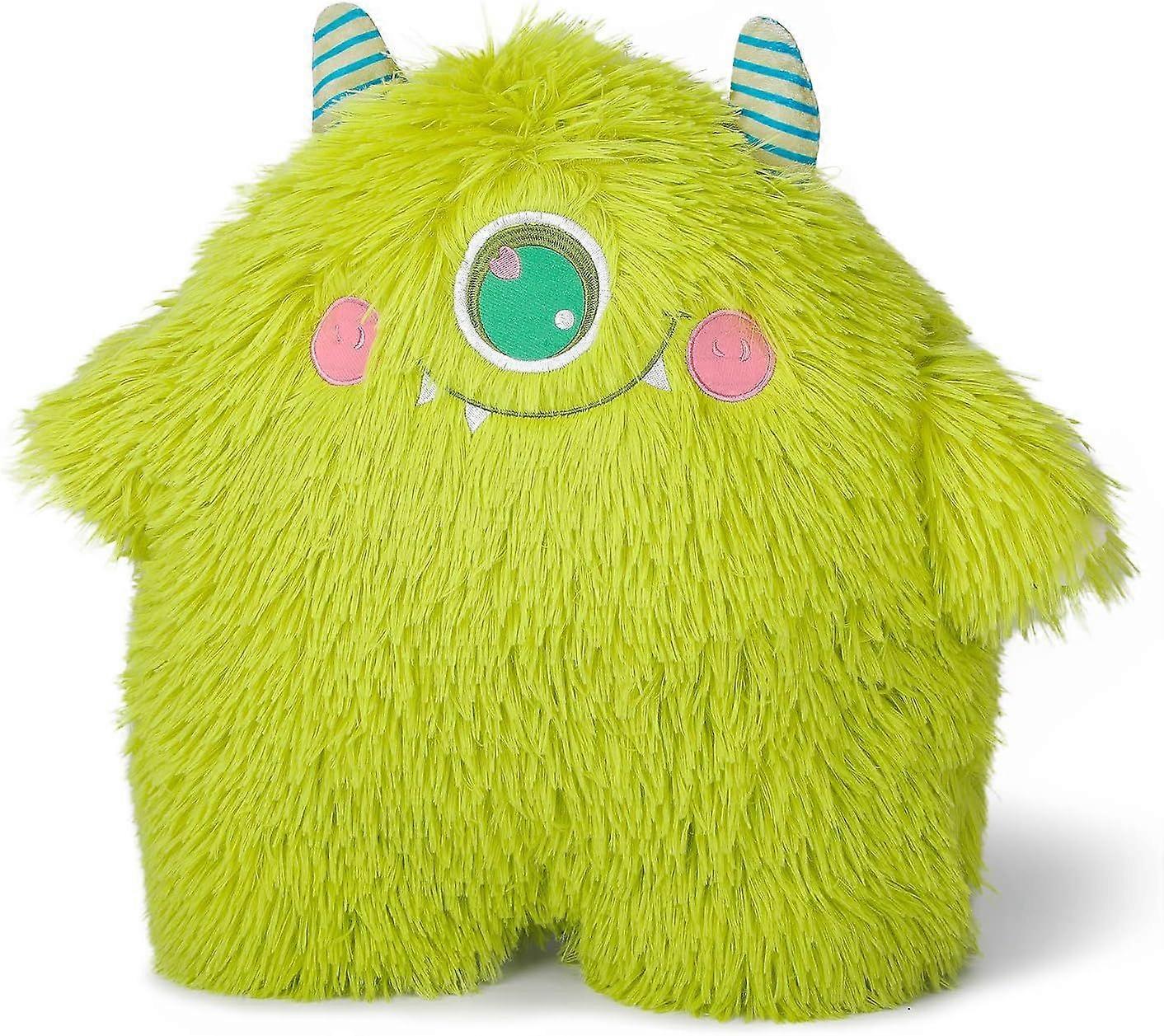 Plush Toy, Throw Plushie Pillow Doll, Soft Black and White Fluffy Friend Hugging Cushion - Cute Present for Every Age & Occasion (Green MoMo)
