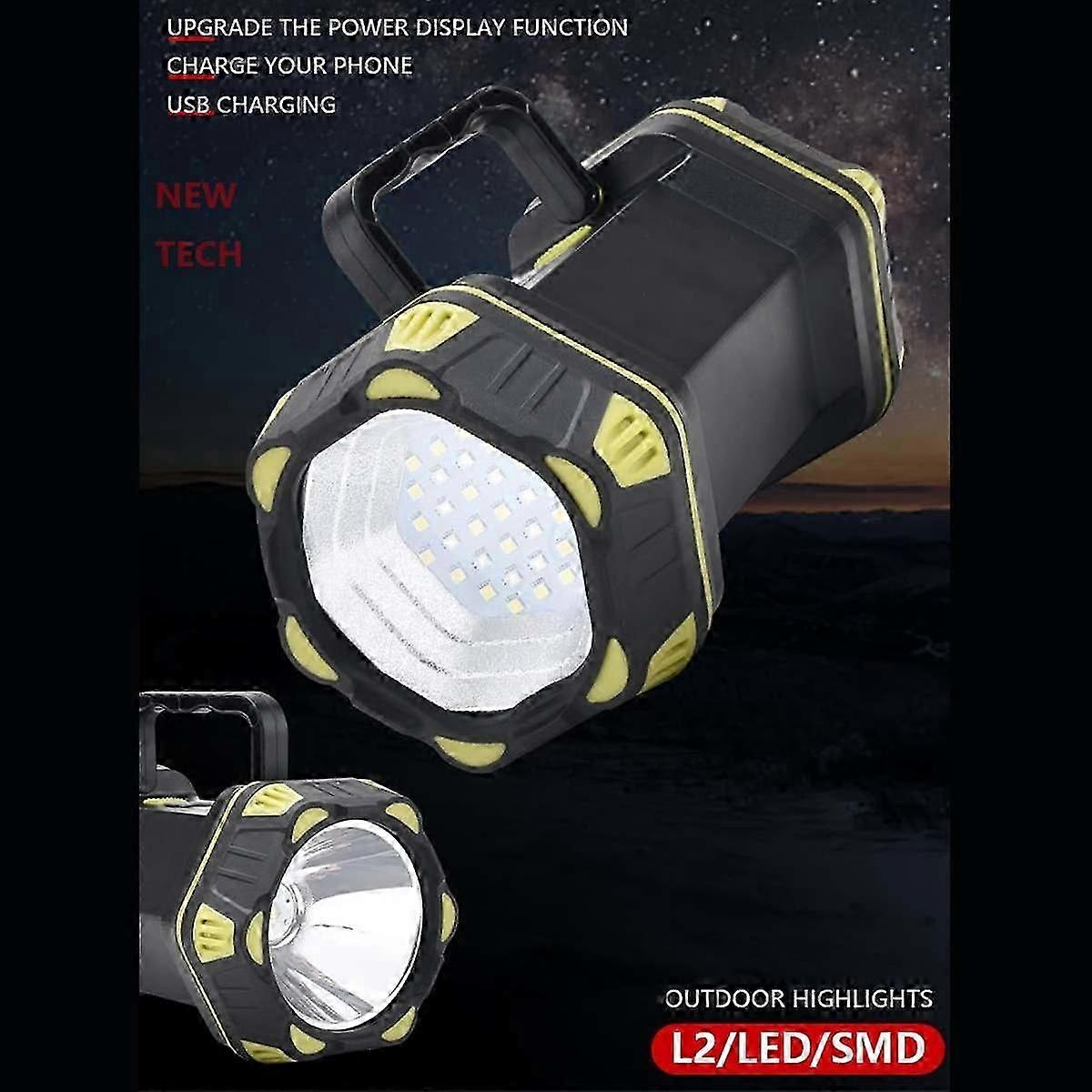 800W COB Work Lamp LED Portable Lantern Waterproof Double Side Light Emergency Spotlight Rechargeable Floodlight Camping Light