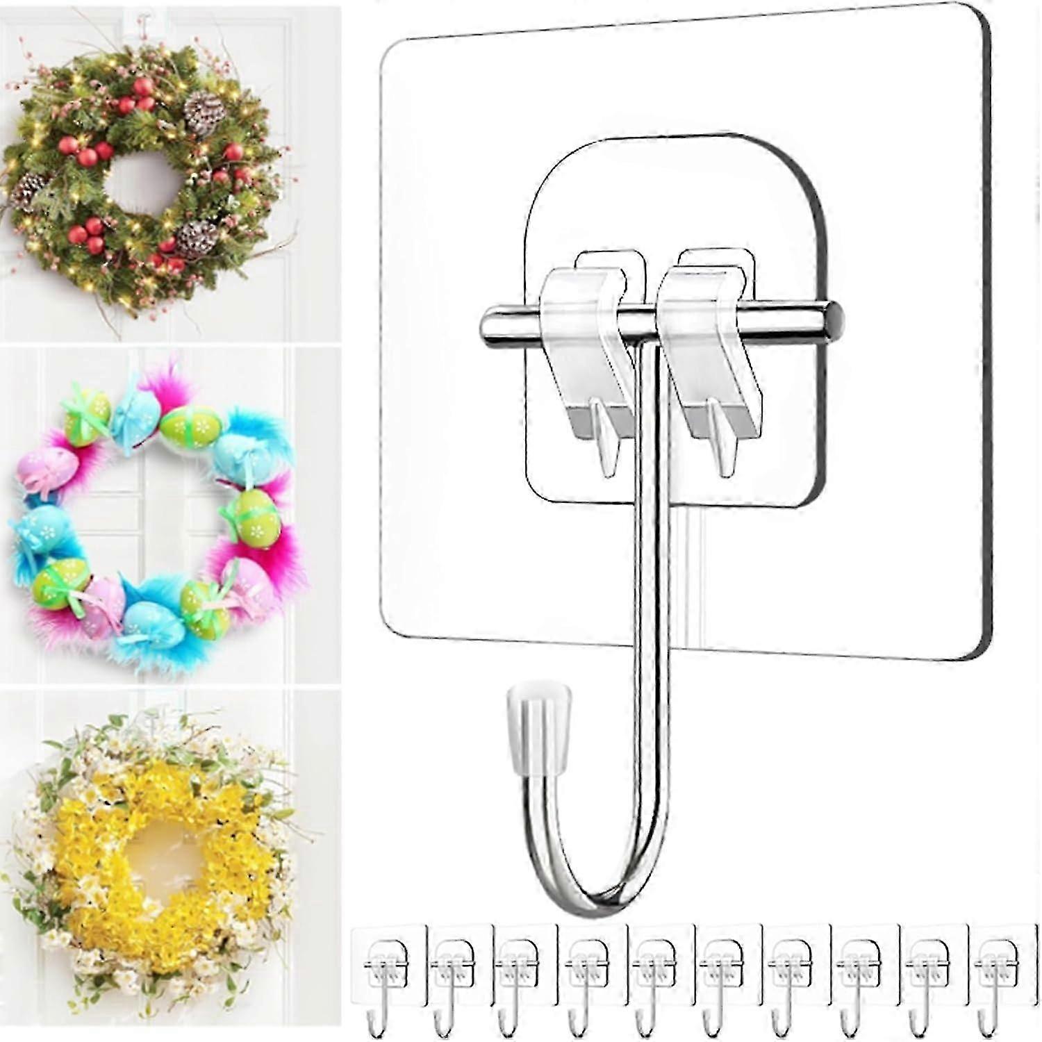 unique Wreath-Hangers-for-Front-Door,Large Clear