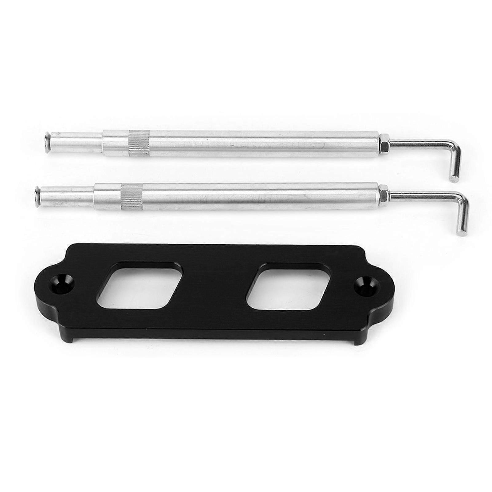 Battery Tie Down Kit, Hold Down Rod Holder with Hooks, Compatible with Honda Civic/CRX, Black