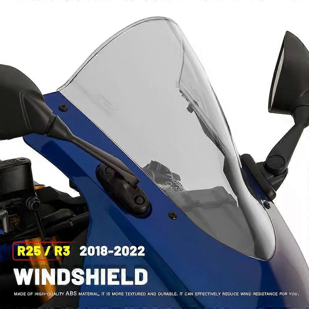 Mtkracing compatible for YZF-R3 YZF-R25 Motorcycle Front Screen Windshield Fairing Windshield 2018-2022 MAXP