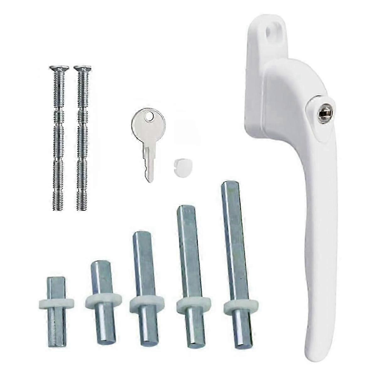 Window Handle  for   White  Universal Window Handle  Flat Handle  Key Lock  for Double Glazing