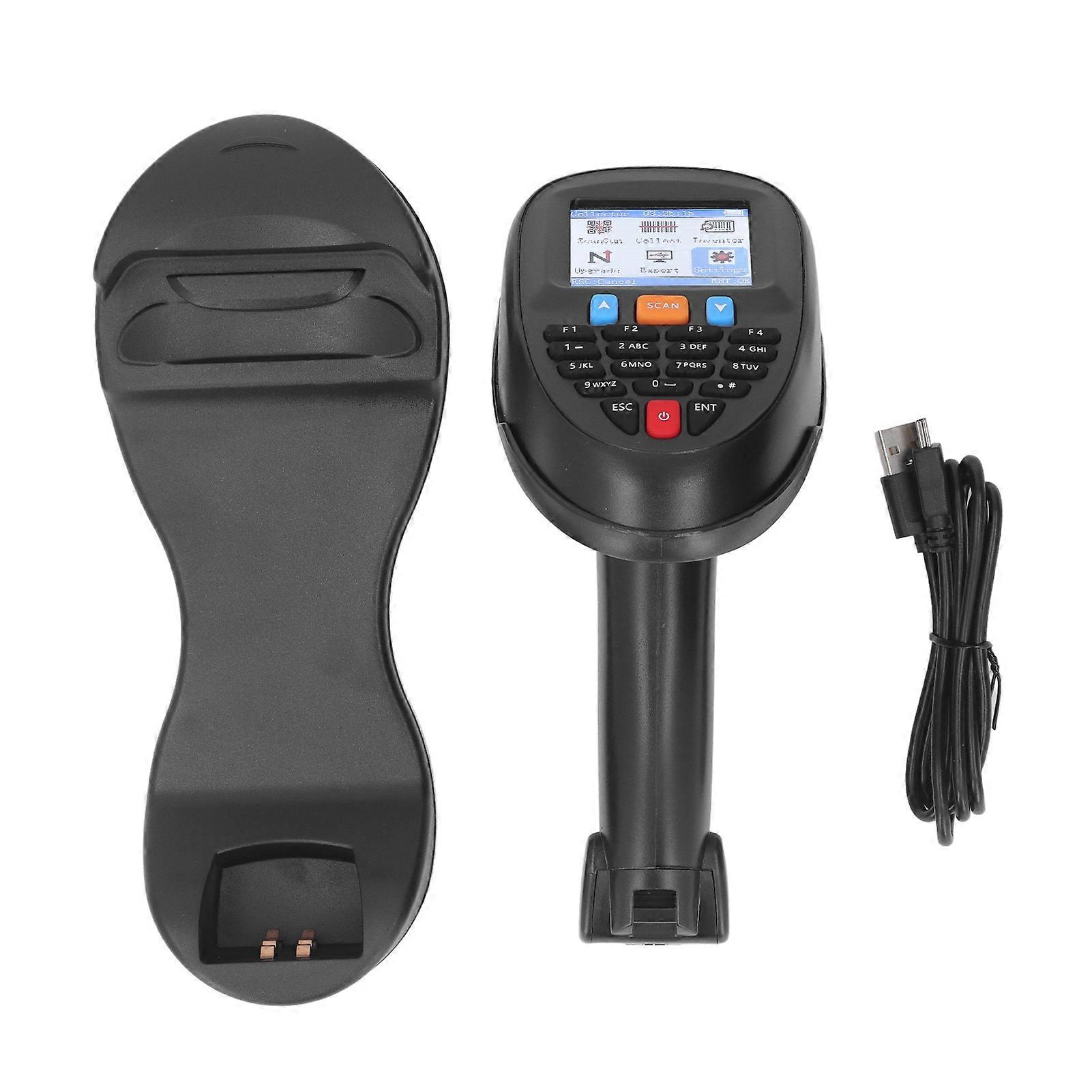 Barcode-Scanner 2,4 GHz Drahtloser CCD-Rotlicht-Barcode-Leser 2,2-Zoll-Display-Datensammler