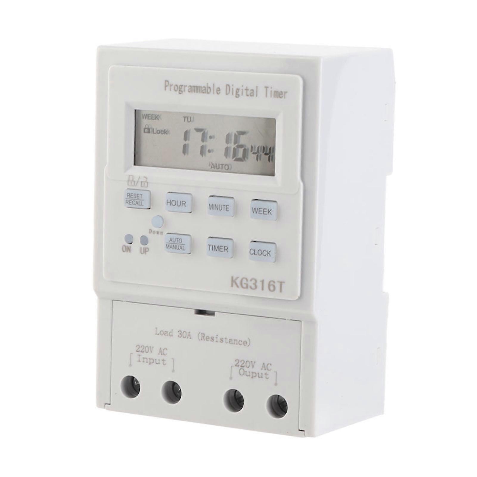 KG316T Mini Digital Timer Switch 220V 1W 30A Programmable
