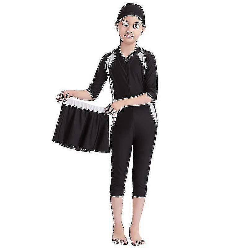 Maillot de bain musulmane filles islamiques enfants maillots de bain modeste burkini natation vêtements de plage-Yvan
