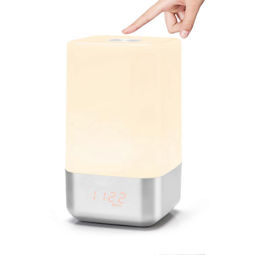 Wake-Up Light Alarm Clock with Sunrise Simulation, EECOO Bedside Lamp with 5 Natural Sounds and Adjustable Brightness