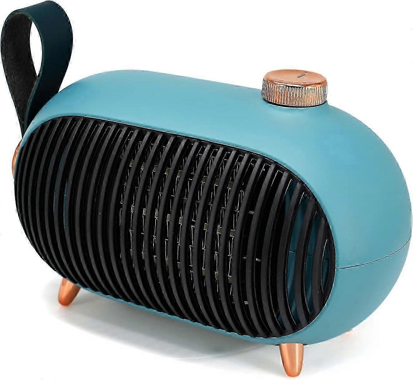 Portable Mini Small Space Heater for Home and Office Energy-Efficient with Overheating Protection Retro Heater for Bedroom, Camping Tent, RV Trailer