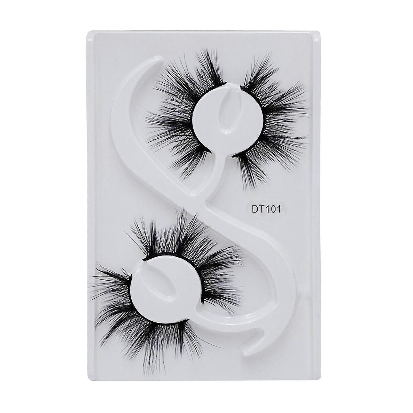 Cosmetic Eyelash 20mm 2 pairs of Mink Lashes false eyelashes multi-layer thickened eyelashes