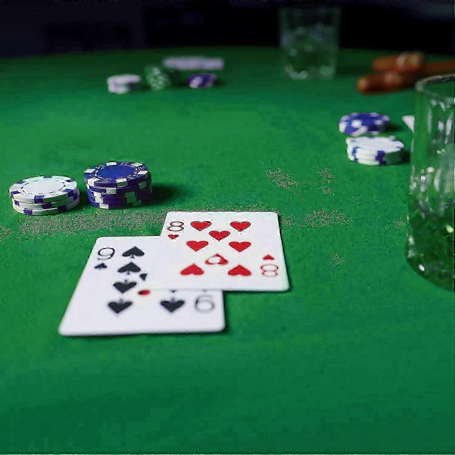 Round Gaming Table Cover Form Fitting Table Cloth Elastic Fit Felt Poker Table Cover Protector