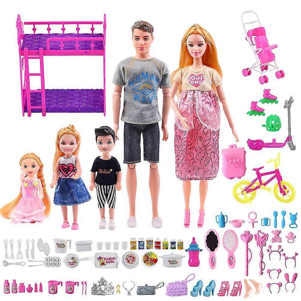 ドールセット(B)、ケン・ケリー王子服おもちゃアクセサリー、妊婦ママセット