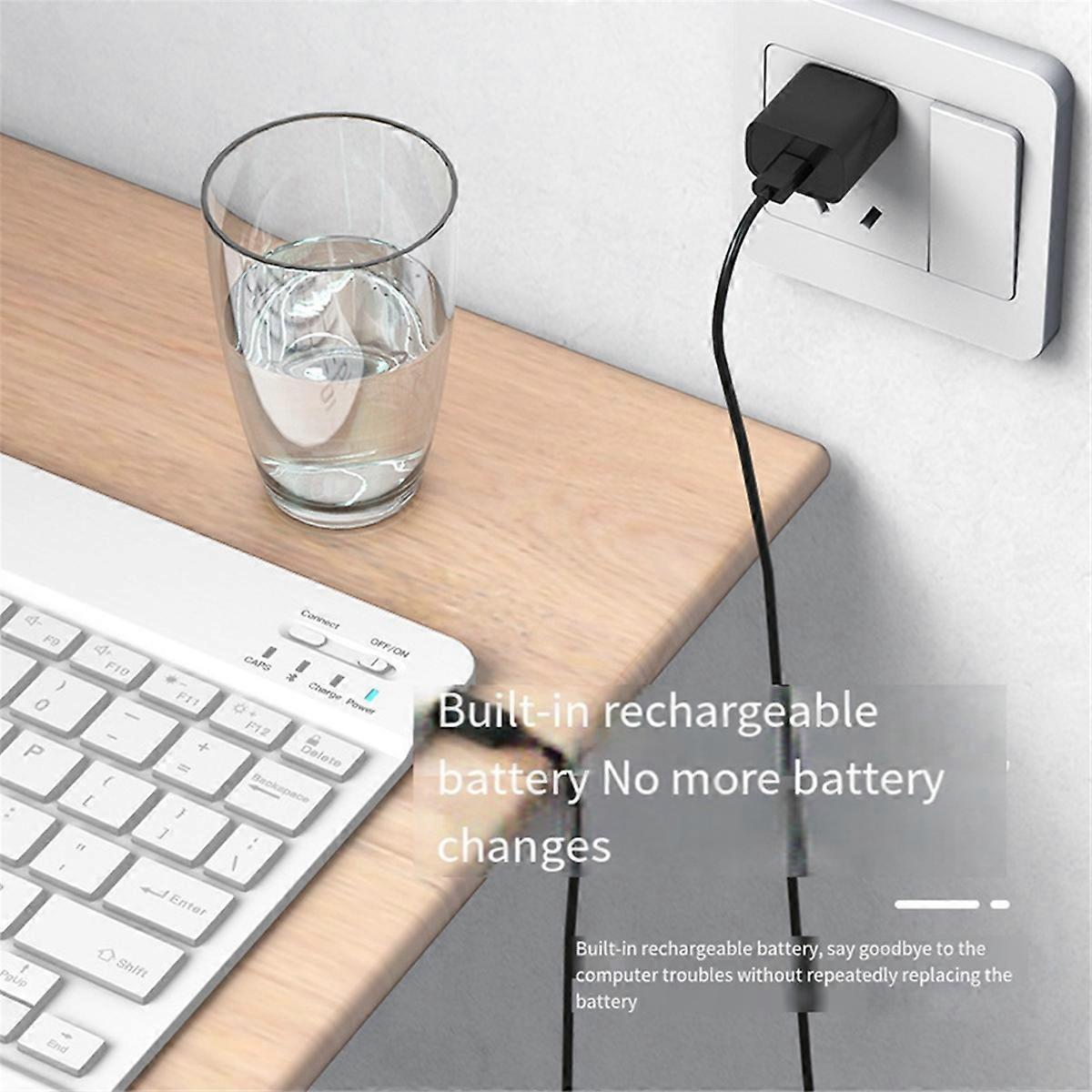 10inch Backlit Keyboard Bluetooth Protable Mini Mute Keyboard C