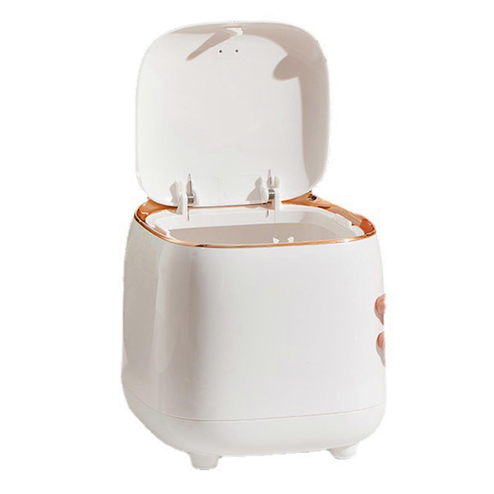 Sophisticated Mini Trash Can for Easy Using on Dressing Tables, Easy to Empty with Delicate Texture for Application, Press Type Lid for Secure