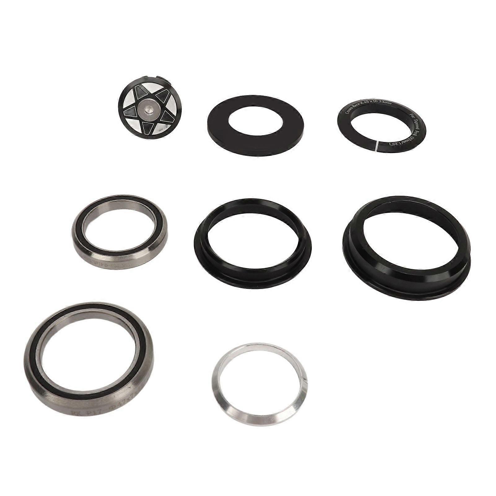 Bike Front Fork Bowl Set Bikes Headset Bearing Accessory for 44‑50.6mm Tapered Frame for 1.25in Tapered Fork