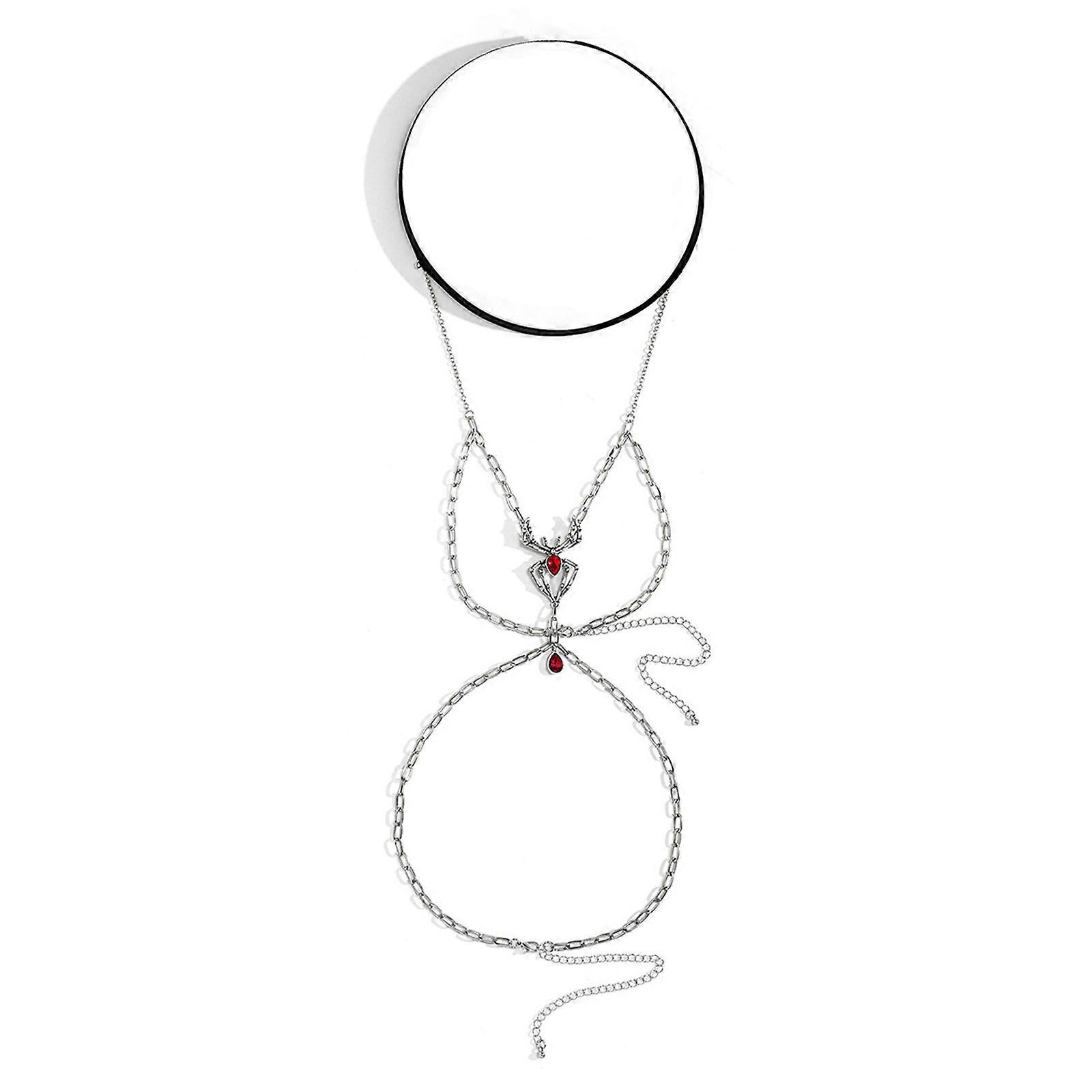 البوهيمية معدنية سيدة سلسلة الجسم مثير نمط بسيط متعدد الطبقات العناكب قلادة سيدة الساق سلسلة الجسم سلسلة الديكور المجوهرات