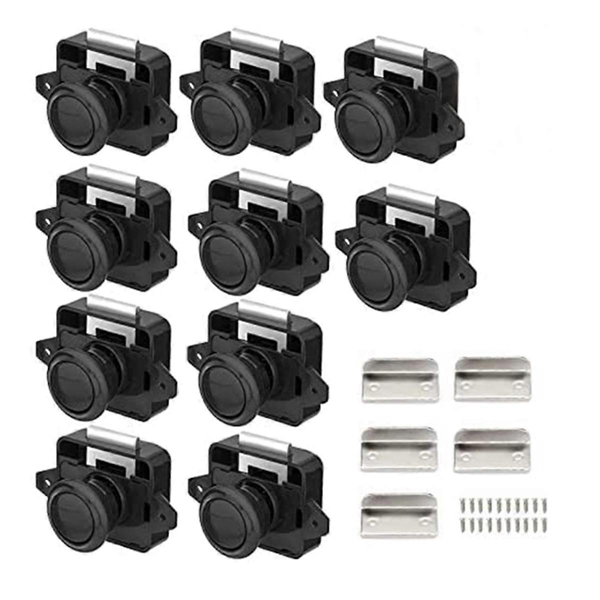 Pack Of 10 Locks, Metal Push Button Door Locks Furniture Locks Cabinet Locks Cabinet Locks Door Lock