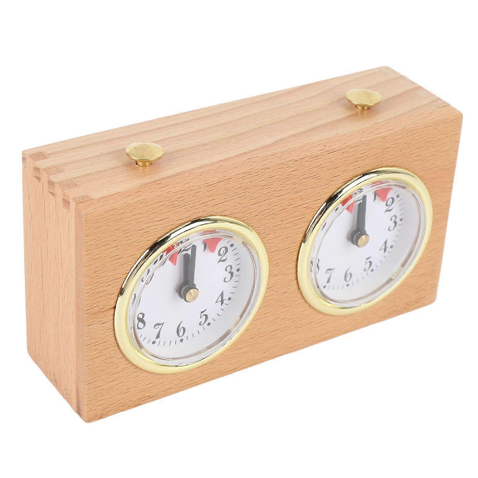 High-Accuracy Wooden Analog Chess Clock for Competitive Timing