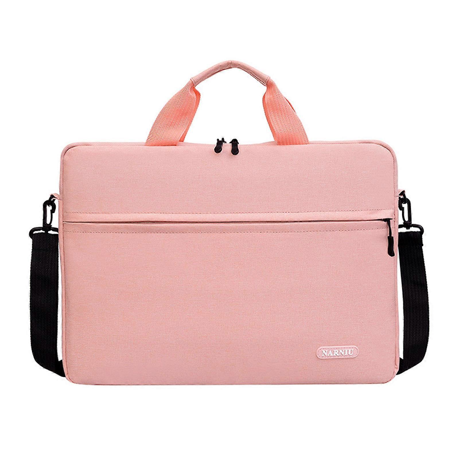 Bolsa de ombro protetora para laptop de 15,6 polegadas para transporte para Case Computador Notebook Business Briefcase Tablet Handbag Rosa 14 polegadas
