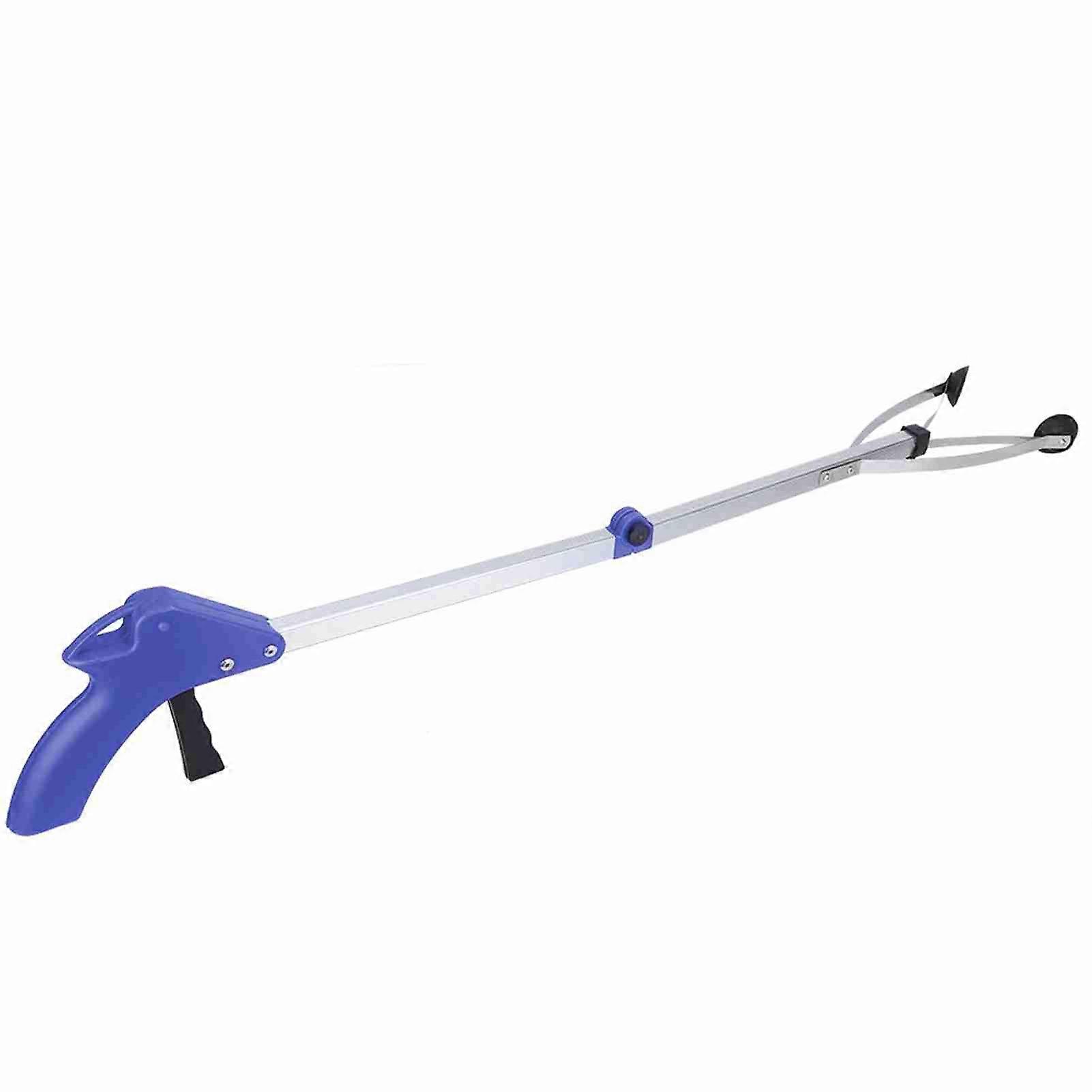 Garbage Picker Tool, Aluminum Alloy Litter Grabber for Disabled 32in Foldable Grabber Reacher Tool for Garden Leaves Waste(Blue)