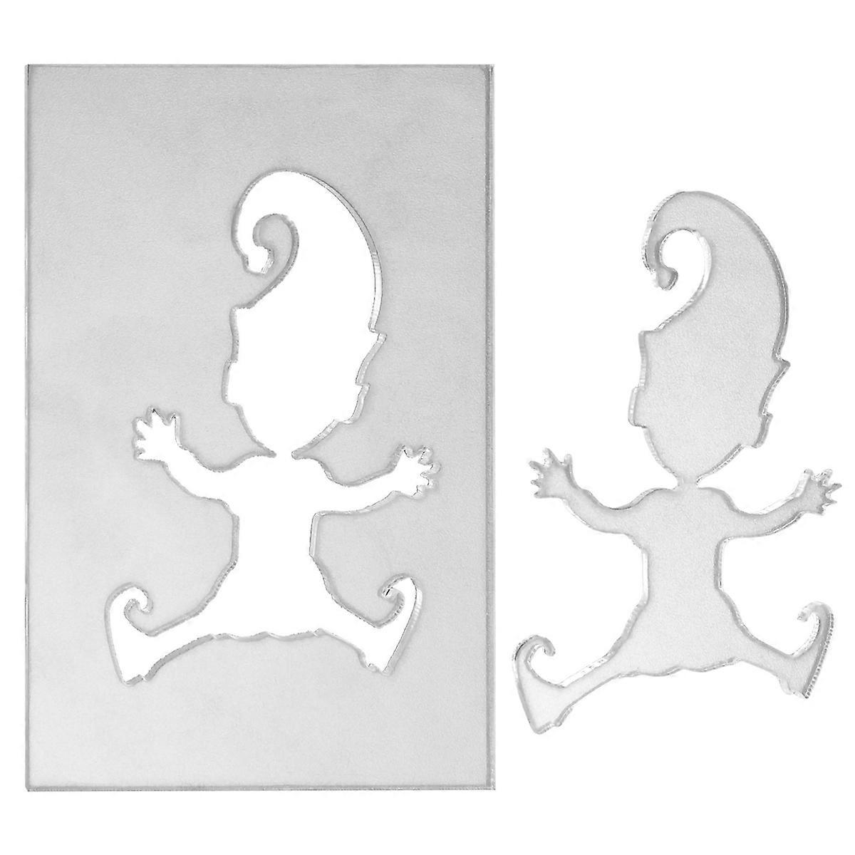Gnome Stencil Footprints Footprint Template Window Decorations Mini Gnome Stencil Footprints Gnome D