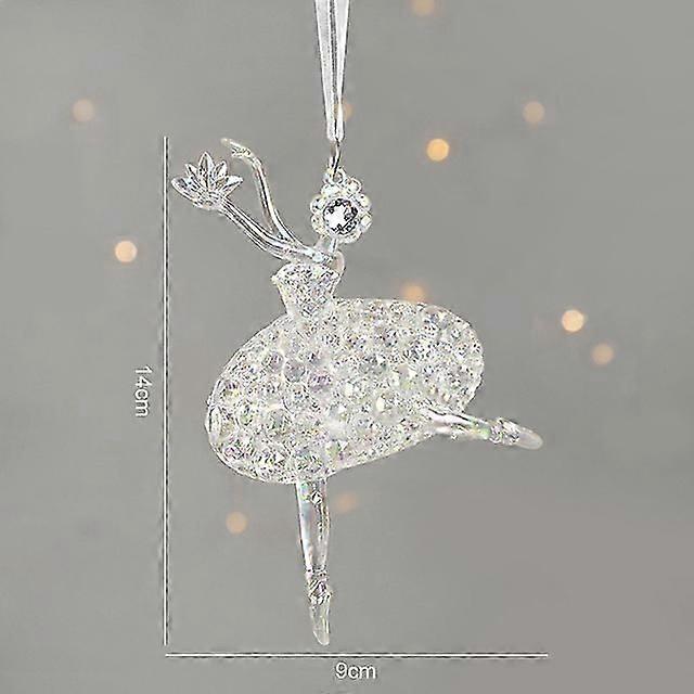 עץ חג המולד אקרילי קישוטים תלויים אייל בובת מלאך תליון פעמון 2023 קישוט חג מולד שמח לבית חג המולד ראש השנה 2024