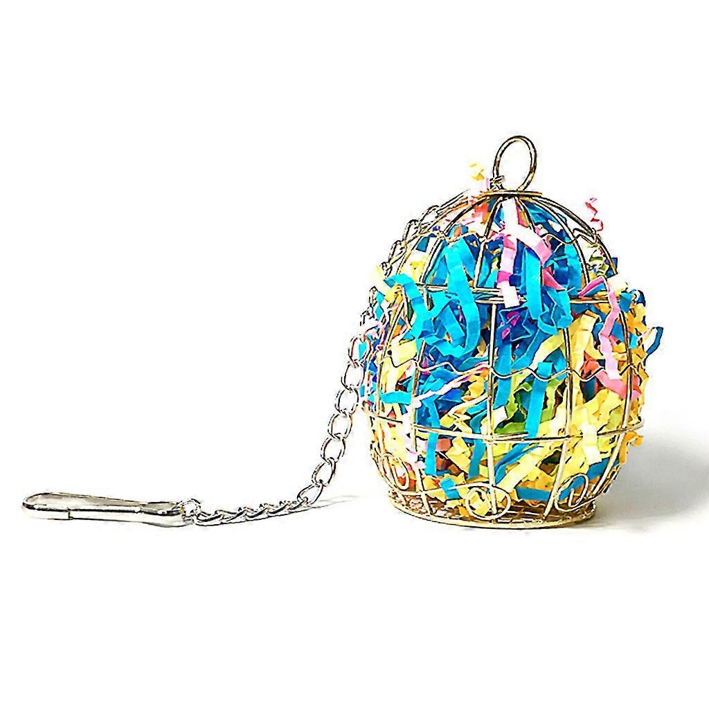 צעצועי מגרסת ציפורים לחיות מחמד מזין כלוב נירוסטה תוכי מיכל מזון מתכת תלוי מזין ציפורים לתוכי קטן