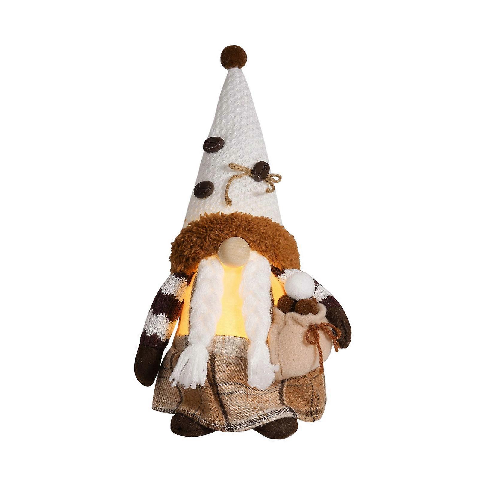 Unique Christmas Plushes Dolls Gnomes Display Christmas Elf Dolls With Energy Efficient LED Light For Warm Ambiances