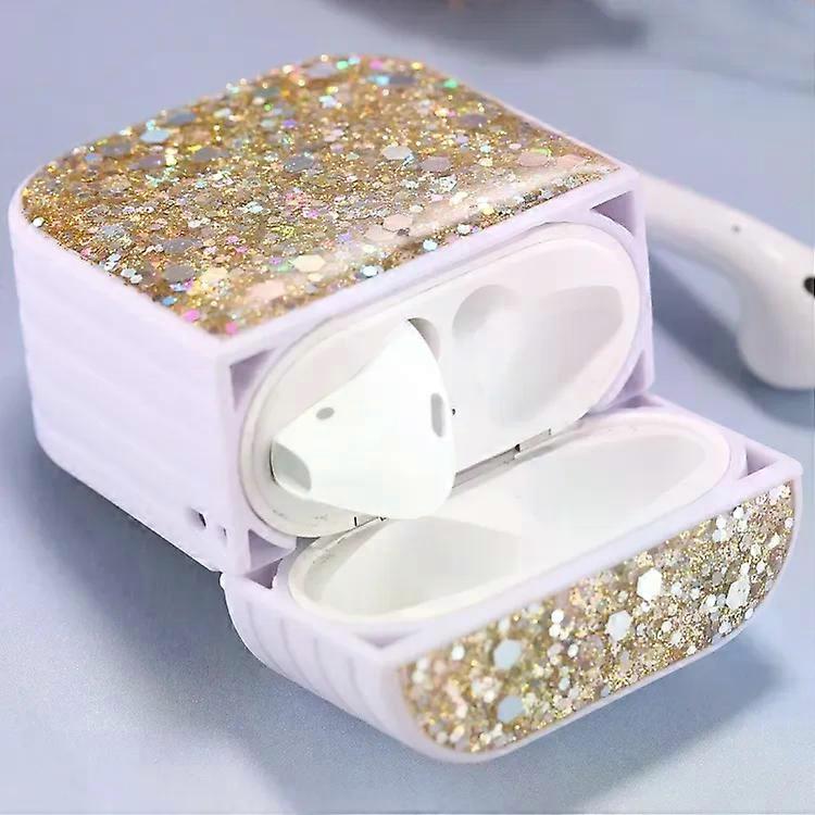 Glitter Sequins Protective Case for AirPods 1/2-Gold Gold