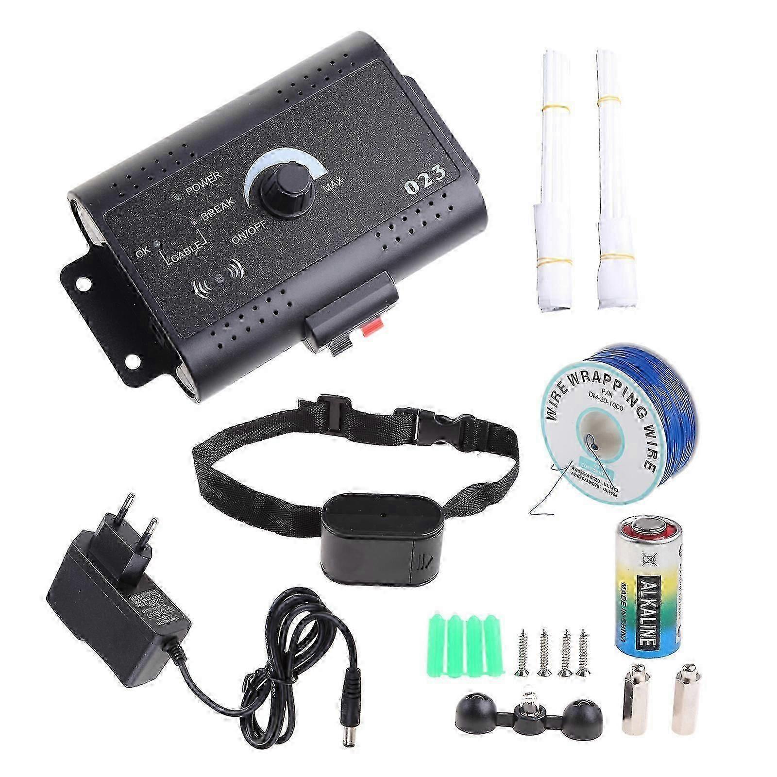 Dog Electric Fence & Training Collar System Harmless Adjustable Control Range