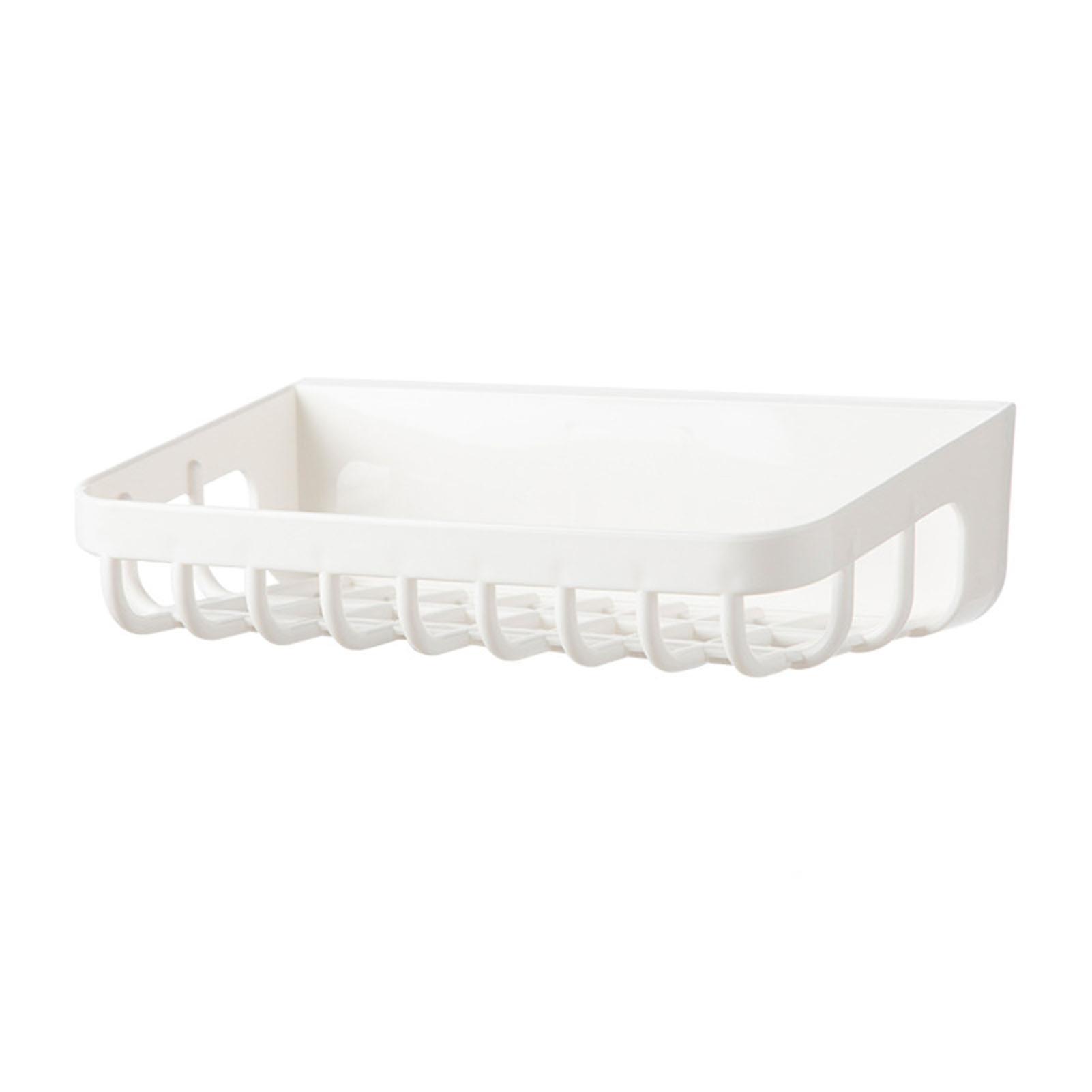 Bathroom Floating Shelf Wall Mounted Hole Free PP Shower Shelf Organizer Rack for Home 