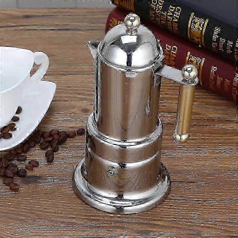 سميكة الفولاذ المقاوم للصدأ 304 وعاء معبد التجارة الخارجية مجموعة قهوة التعريفي التدفئة موكا وعاء القهوة