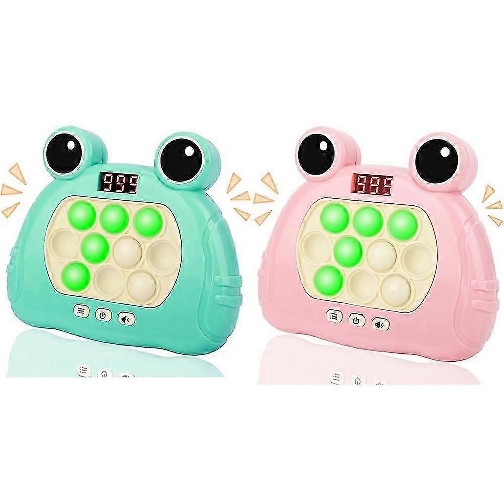 2 PACK Puzzle Pop It Game Machine, Push Pops Bubble Sensory Fidgets Toy, Decompression Breakthrough Puzzle Game Machine Toys, Electronic Whack Mole Ga