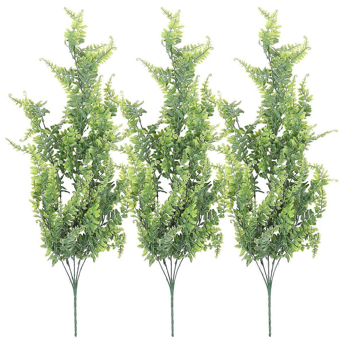 3 Pcs Artificial Hanging Ferns Plants Vine Hanging Plants(Green)