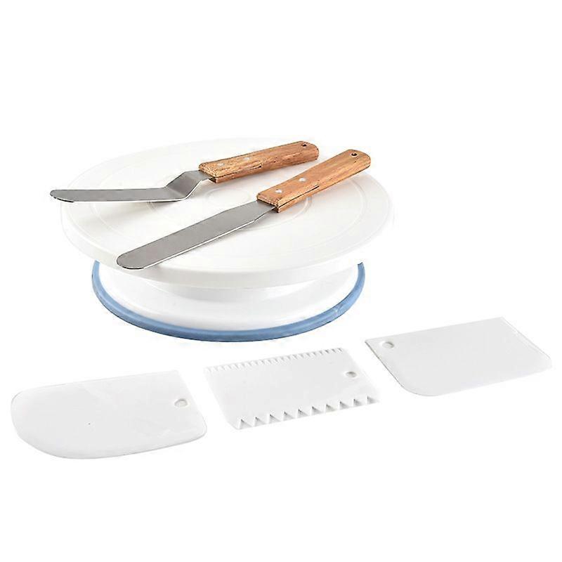 Cake Turntable, with 2 Icing Spatulas, 3 Cake Scrapers for Cake Making, Cake Decorating