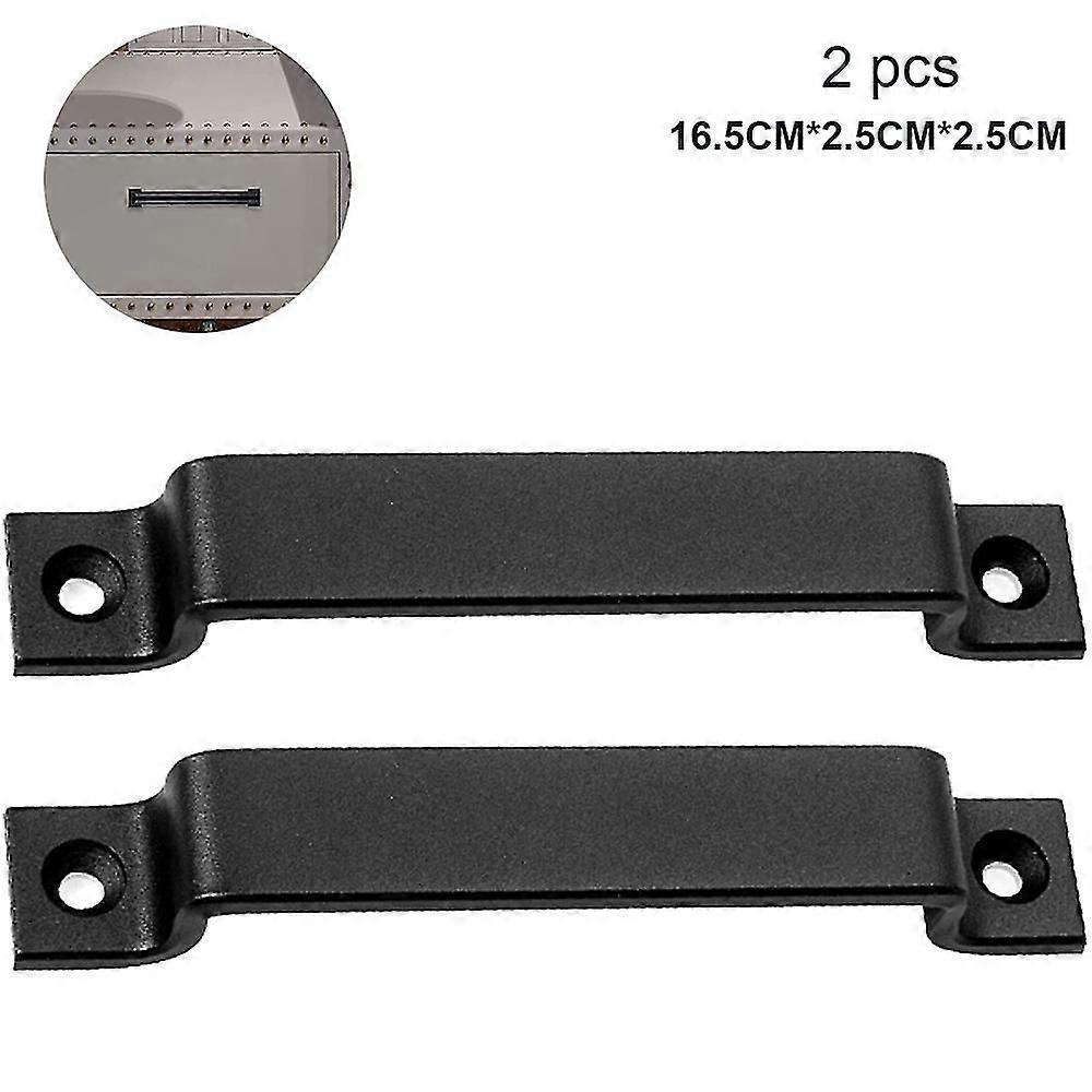2pcs Single Handle Sliding Door Hardware Sliding Door Handle (Carbon)
