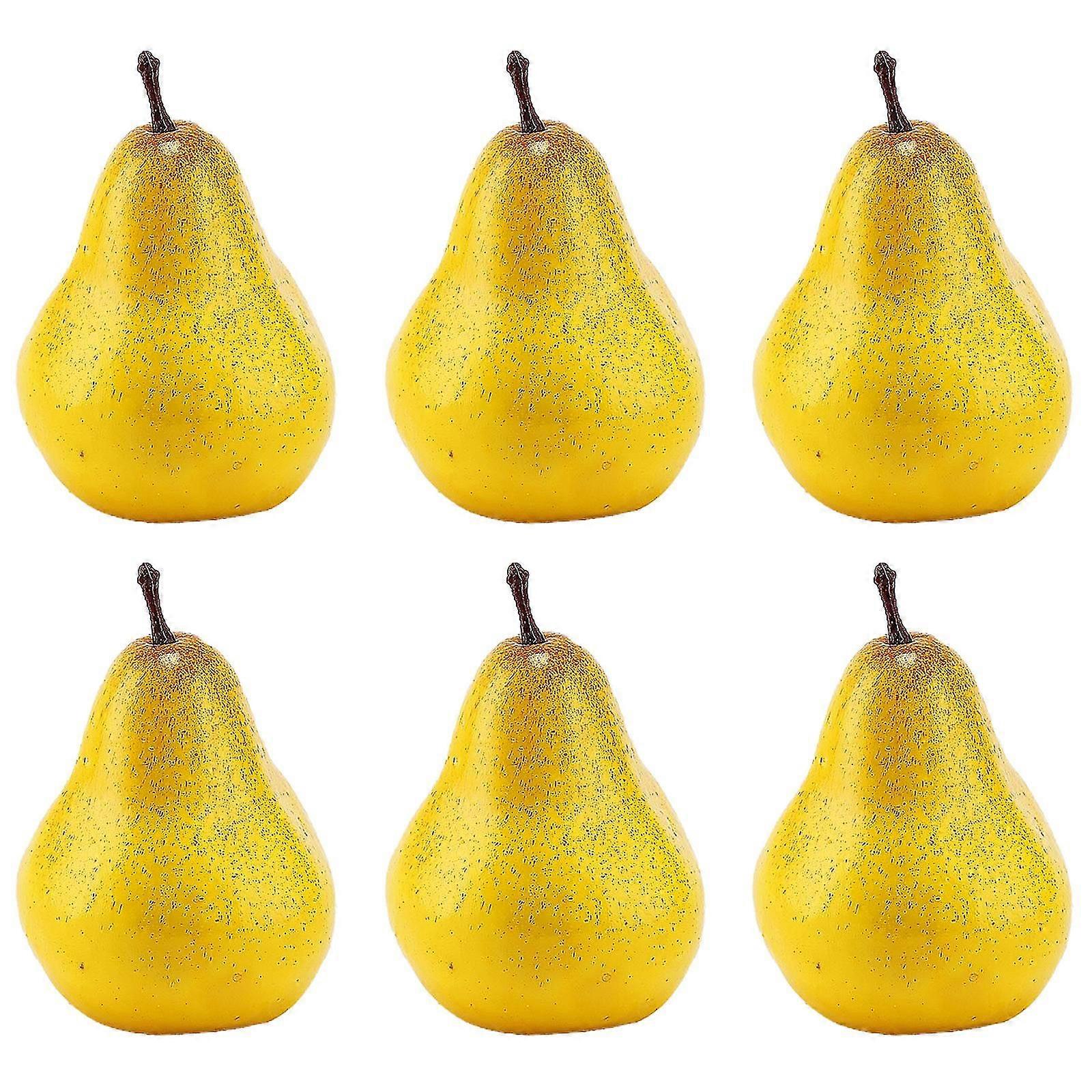 6pcs/set Artificial Fruit Fake Simulation Fruit For Photography Prop Decor Home Kitchen