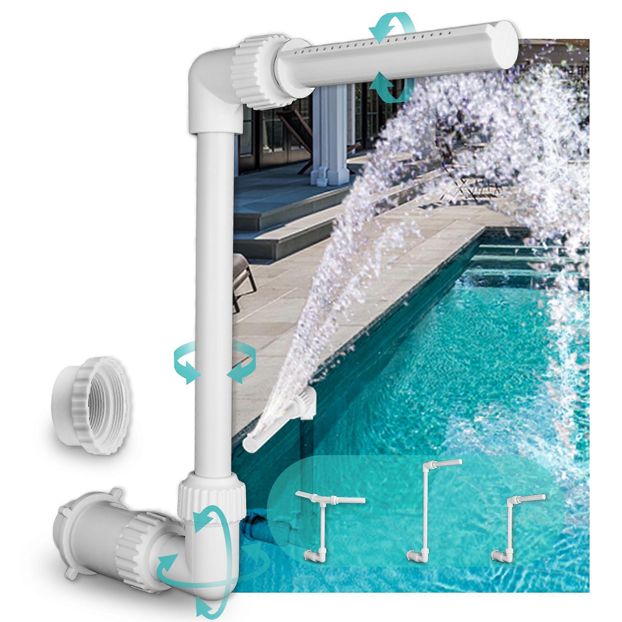 Inground Pool Fountain Water Sprinkler Jet Cascade Waterfall Aerator for Swimming Pools, Durable Material, Easy Installation