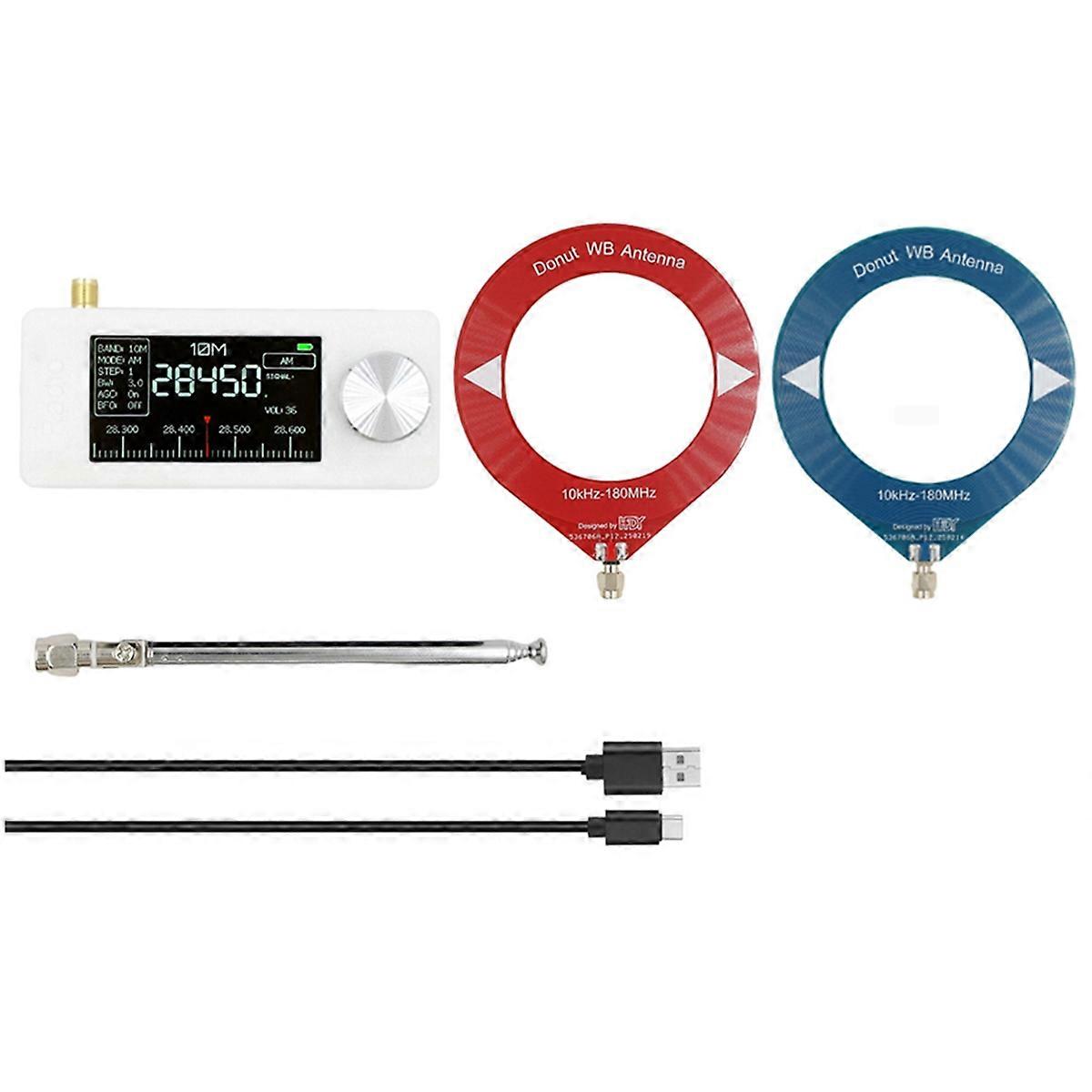 SI4732 Portable Radio Receiver 10Khz-180Mhz AM FM Radio HF SW MW VHF with 3 PCS Antenna Mini Pocket Radio