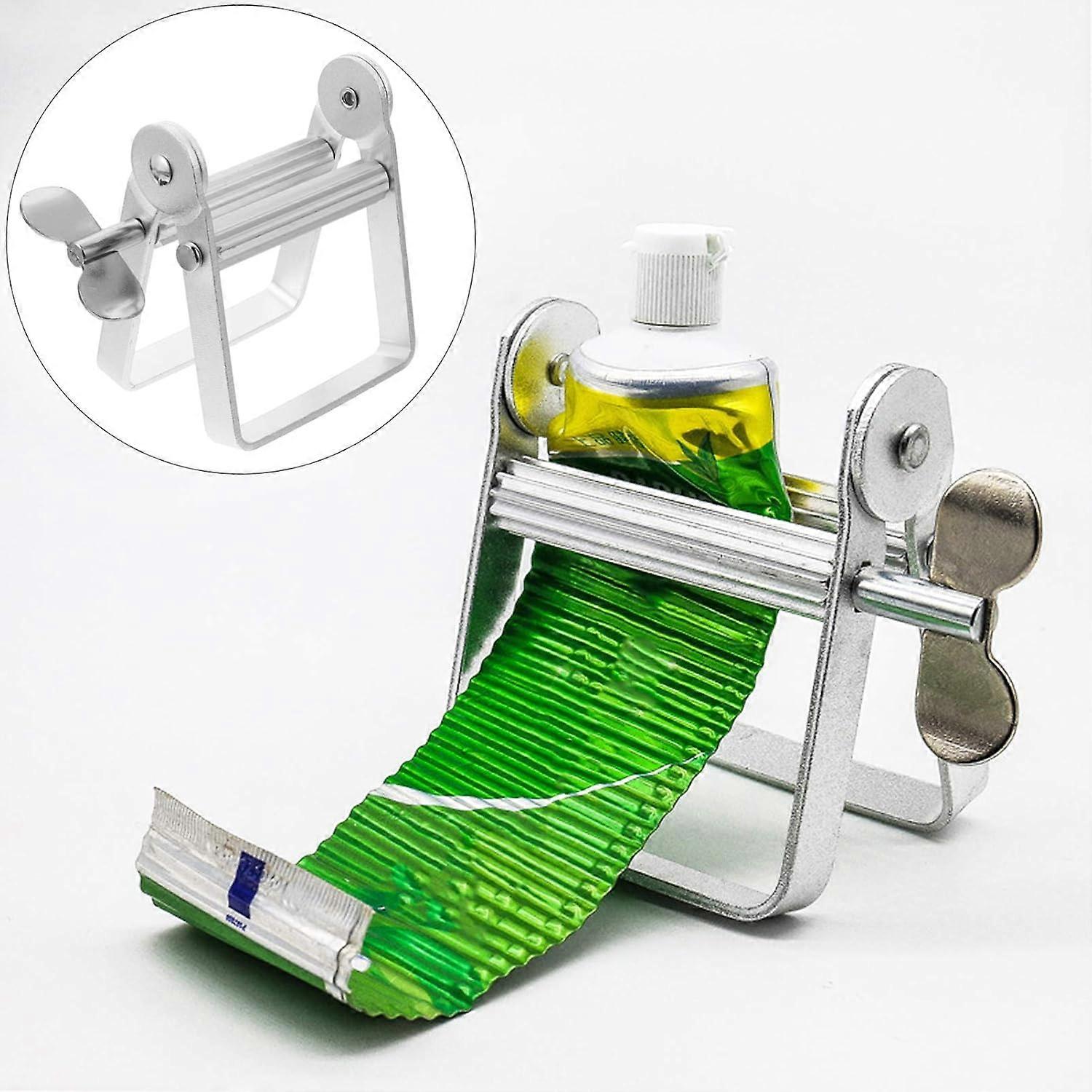 Metal Toothpaste Tube Squeezer - Silver Rolling Toothpaste Squeezer for Artists, Salons, and Painters, Durable Metal Design