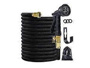 Garden Hose 25ft,Expandable Garden Hose Leak-Proof 40 Layers of Innovative Nano Rubber,2024 Version/New Patented,Lightweight,Black