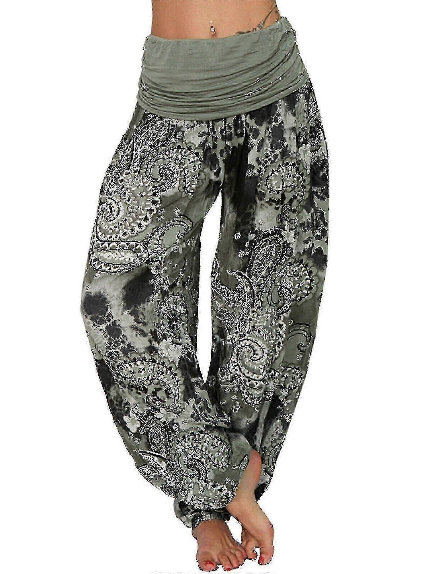 Plus-Size Bohemian Harem Pants with Indian Aladdin Style Hippie and Gypsy Influence Ideal for Yoga Wear