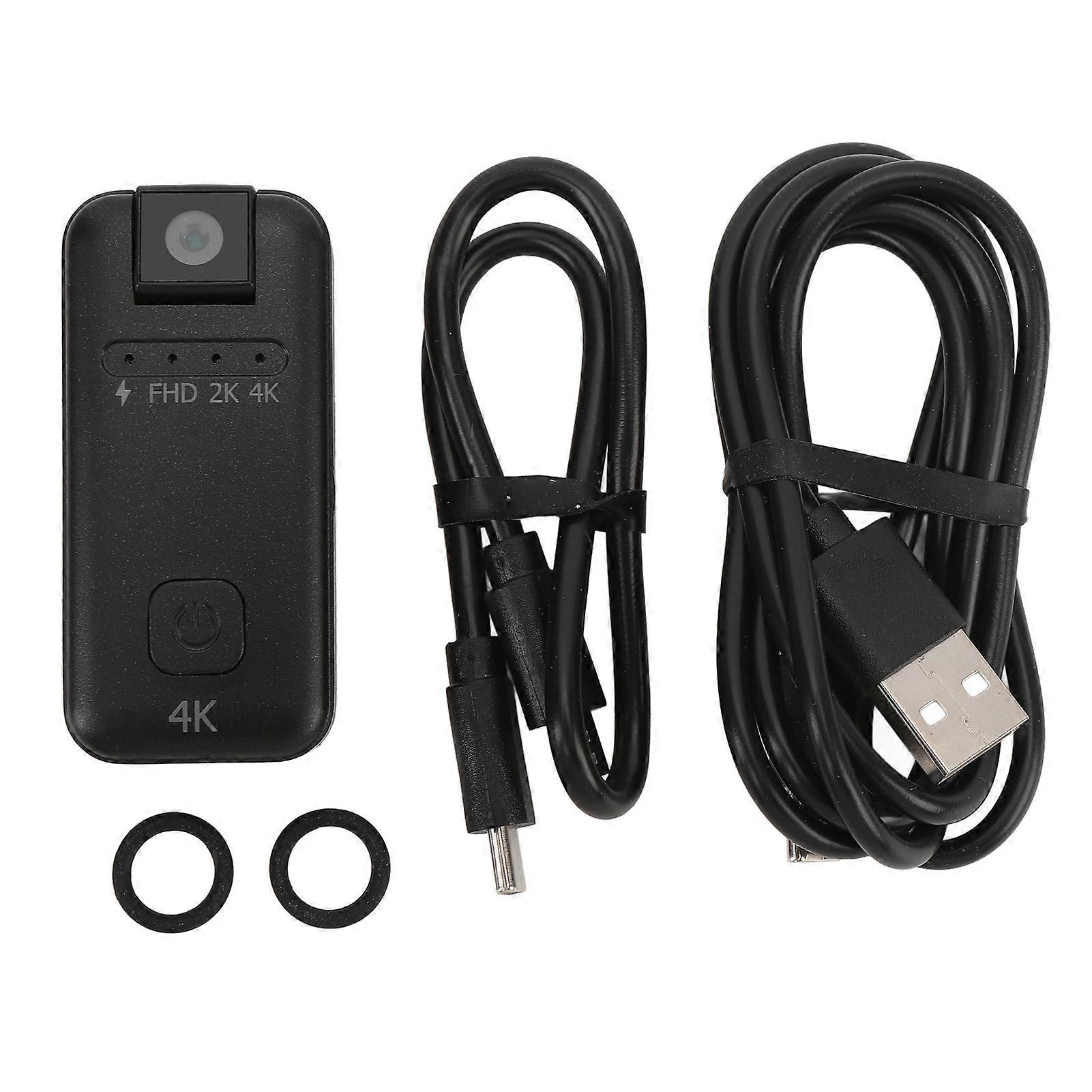 Caméra 4K HD, enregistrement photo et vidéo, timelapse, enregistreur extérieur, correction automatique de l'image, objectif rotatif