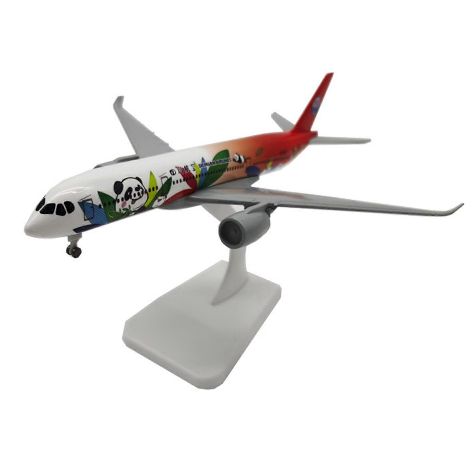 1:300 Alloy Sichuan 350 A350 Panda Aircraft Model Simulation for Aviation Science Exhibitions and Collectors
