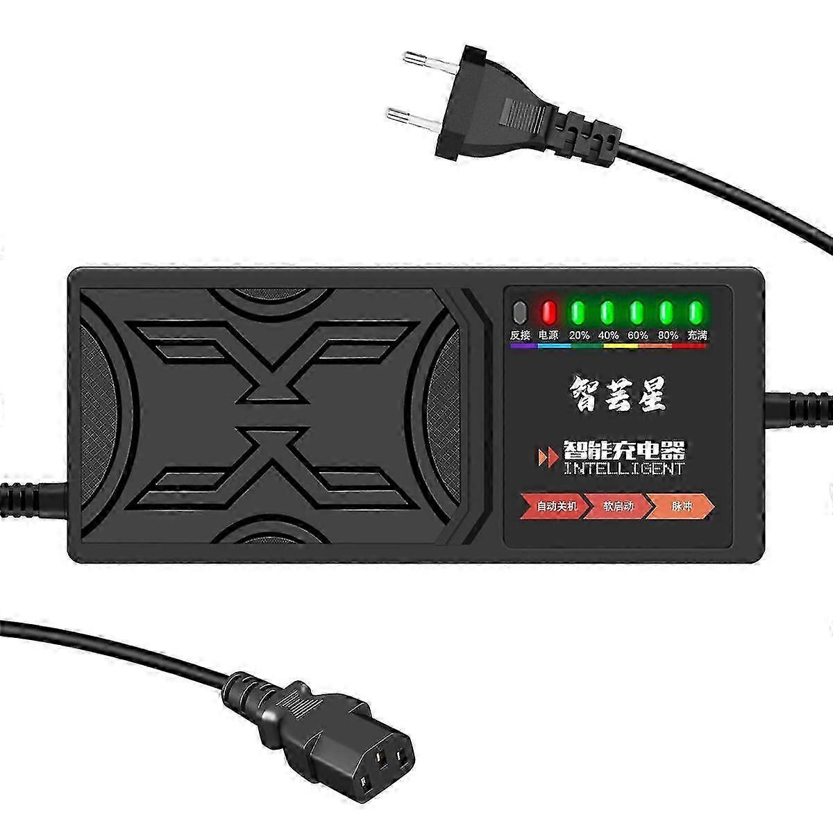 60V 20Ah Electric Vehicle Charger with 7-Light Display Power Indicator and Leakage Protection