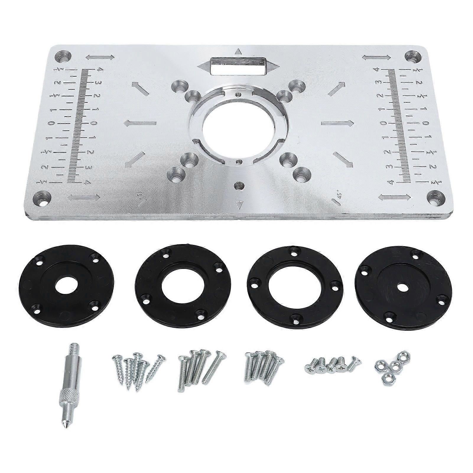 Trimming Machine Flip Board Multifunctional Aluminum Router Table Insert Plate for Woodworking