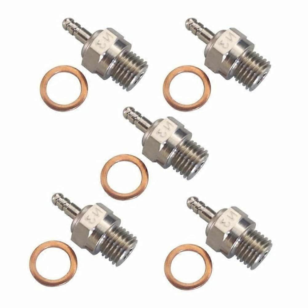 5 Pack 8MM Steel Super Glow Plug RC 3 N3 70117 Hot Engines for Kyosho for HPI for HSP 1:10 Spare Part Accessory