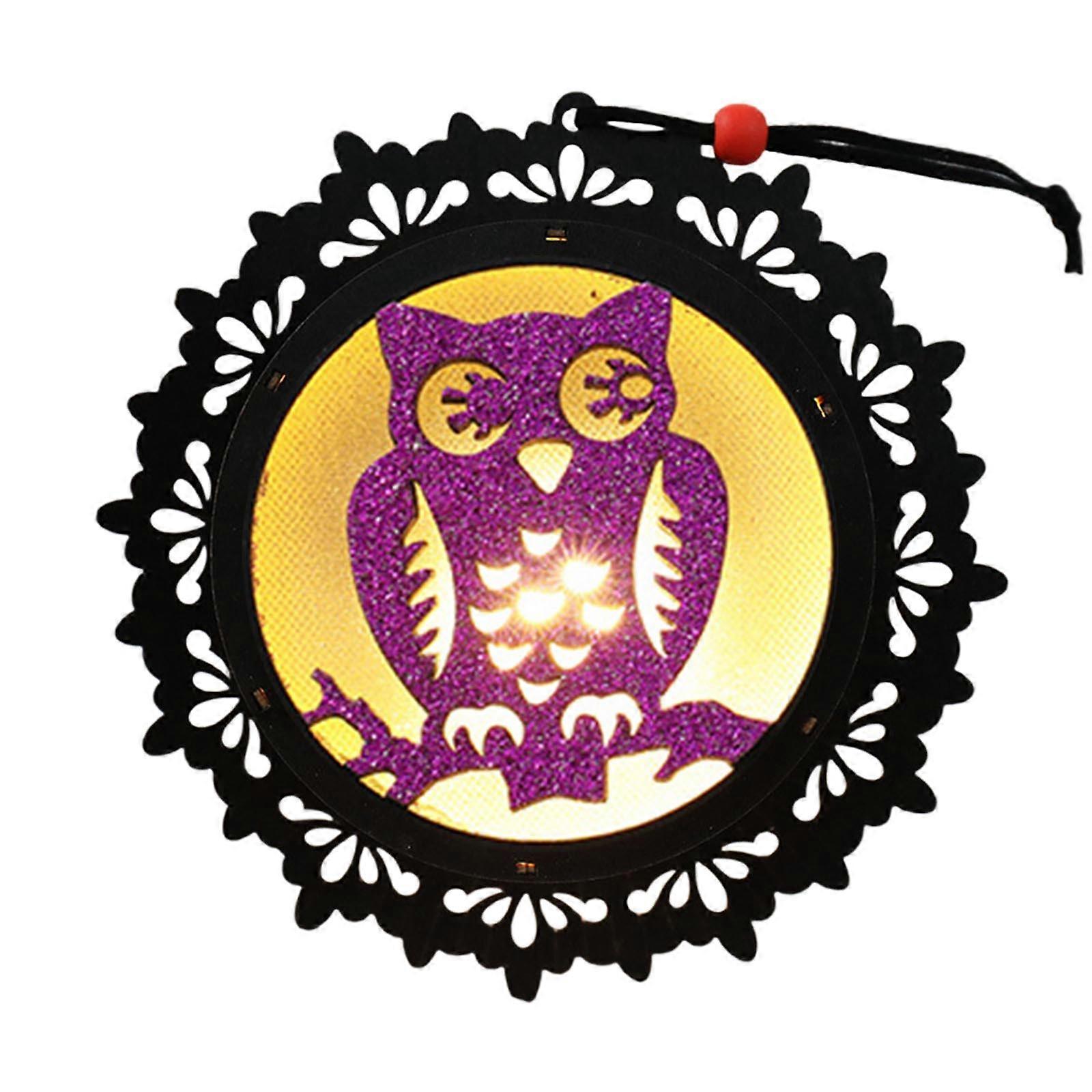 للقط اليقطين البومة الجمجمة الرعب Grimace LED متوهجة قلادة حديقة غرفة ديكور الجدار باب معلقة حزب الدعائم الديكور