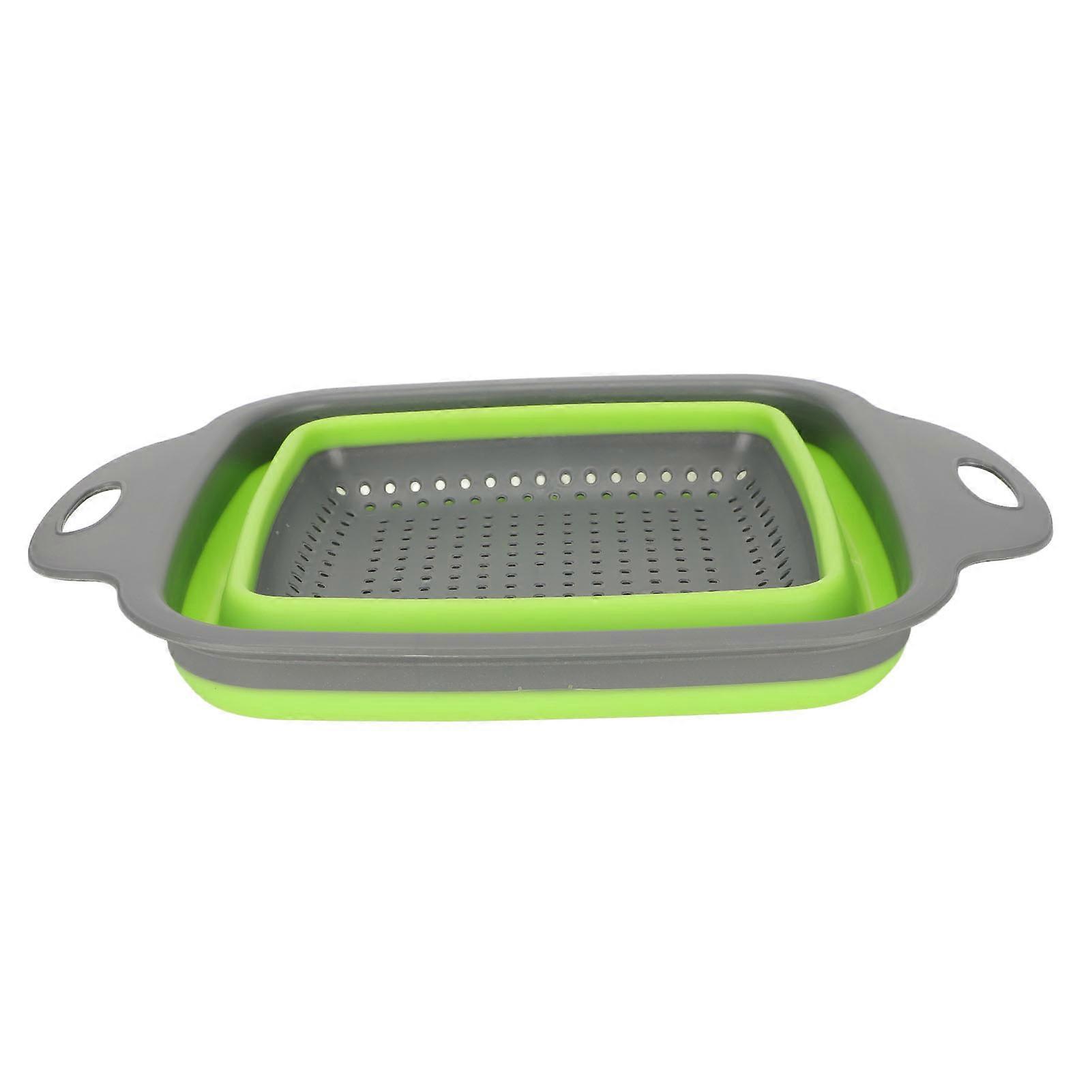 Foldable Drain Basket 29x22cm Durable PP TPR Vegetable Washer