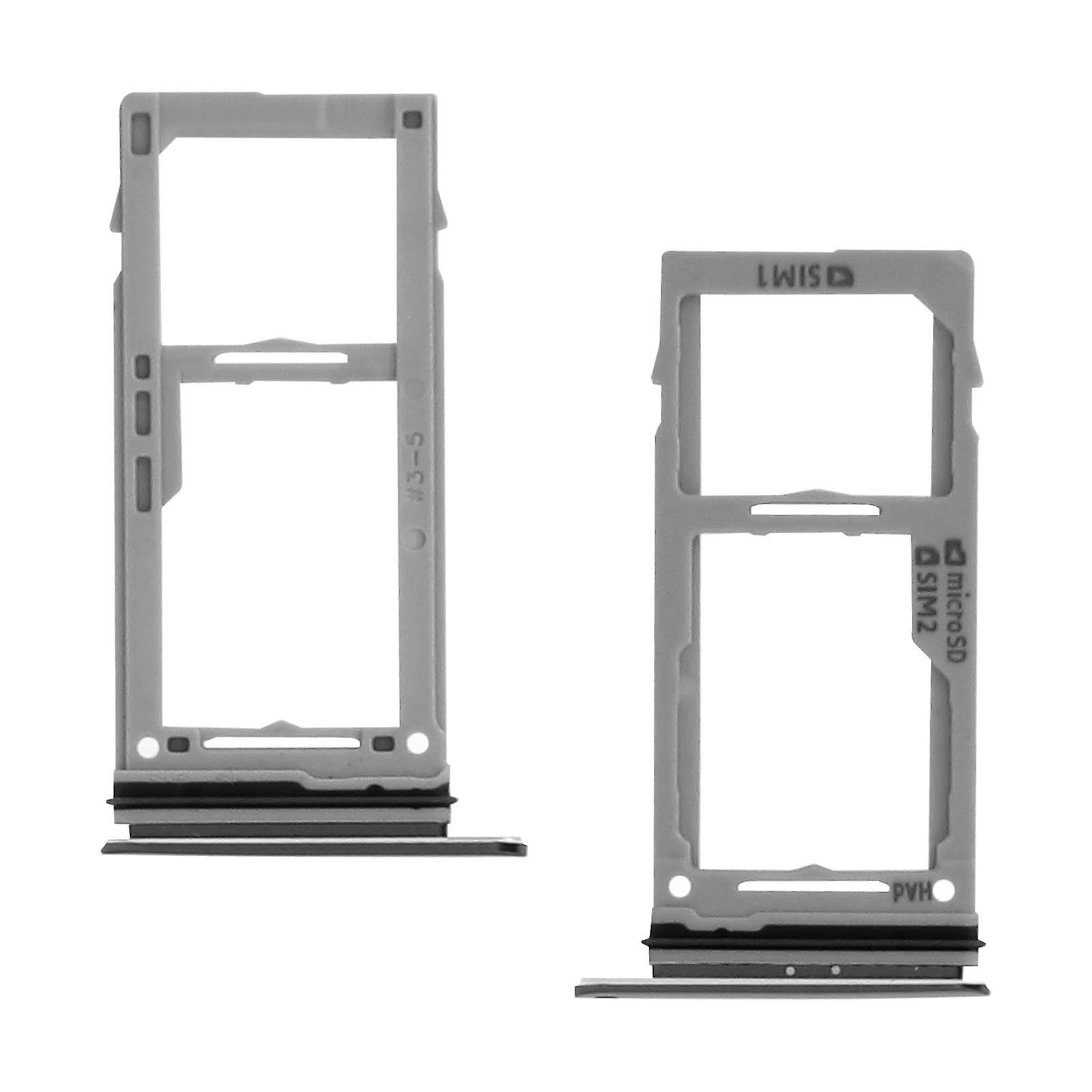 Nano-SIM & Micro-SD tray replacement part for Galaxy S9 - Dark grey