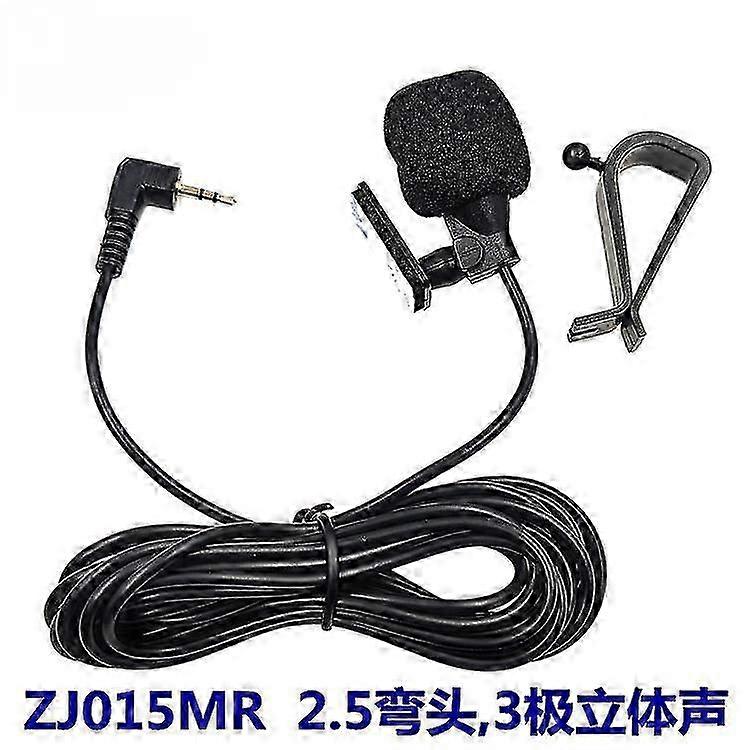 2.5 Elbow, 3 Pole Stereo-car Navigation External Microphone Gps Positioning Intercom Navigation Car Paste Link Microphone